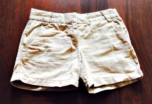 khaki shorts