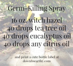 germ spray to pin