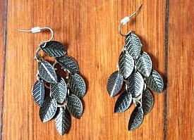 A close--up of my favorite fall earrings